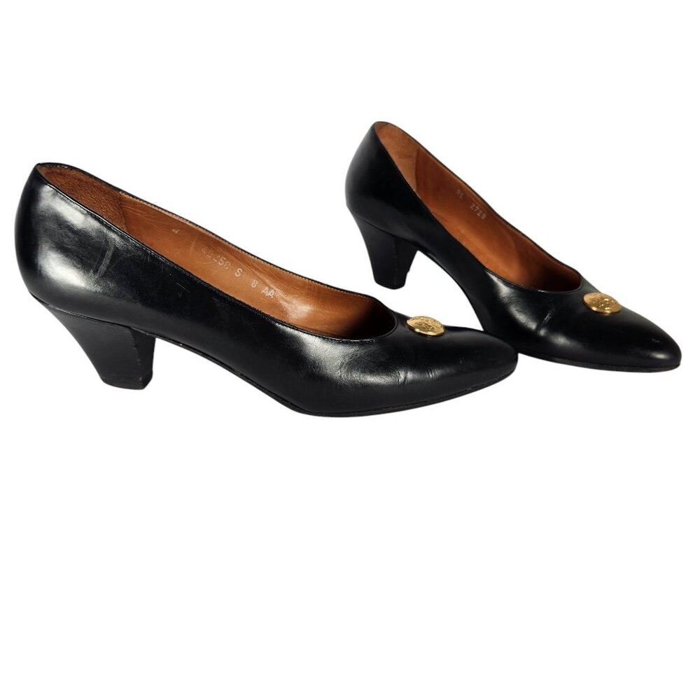 Ralph Lauren Pumps Leather Low Heel Size 8 AA